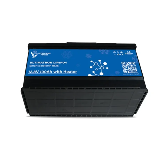 Ultimatron france Ultimatron Batterie Lithium Sous Siege de 12.8V 100Ah LiFePO4 SmaHrt BMS Avec Bluetooth Chauffage ULS 12 100H 4 energy2store