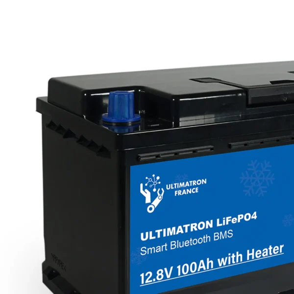 Ultimatron france Ultimatron Batterie Lithium Sous Siege de 12.8V 100Ah LiFePO4 SmaHrt BMS Avec Bluetooth Chauffage ULS 12 100H 8 energy2store