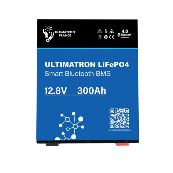 Ultimatron france Ultimatron Batterie Lithium Sous Siege de 12.8V 300Ah LiFePO4 Smart BMS Avec Bluetooth ULM 12 300 3 energy2store