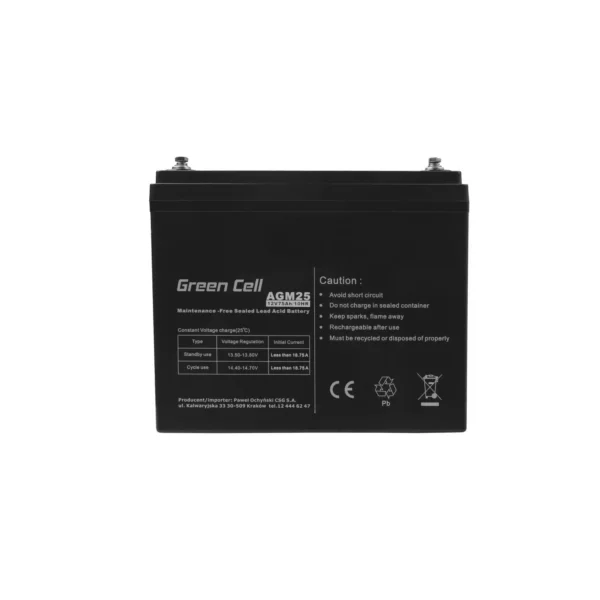 4green cell agm battery 12v 75ah galerija e2s