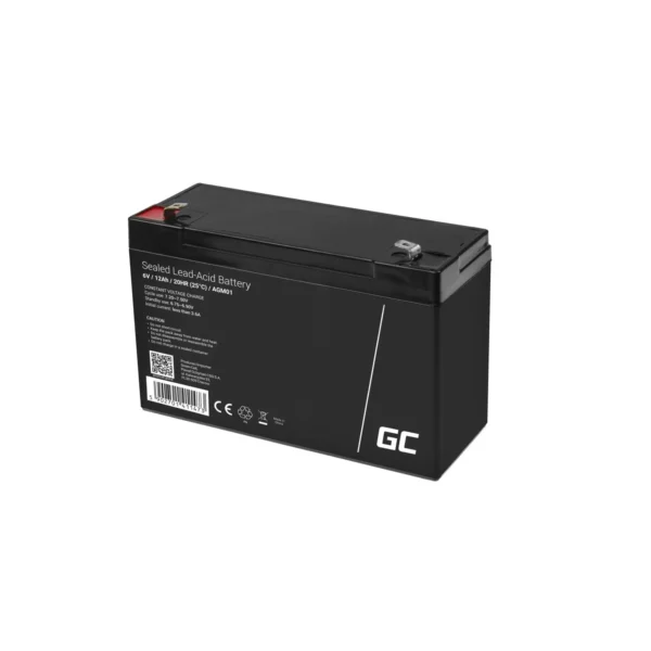 green cell agm battery 6v 12ah 2 energy2store