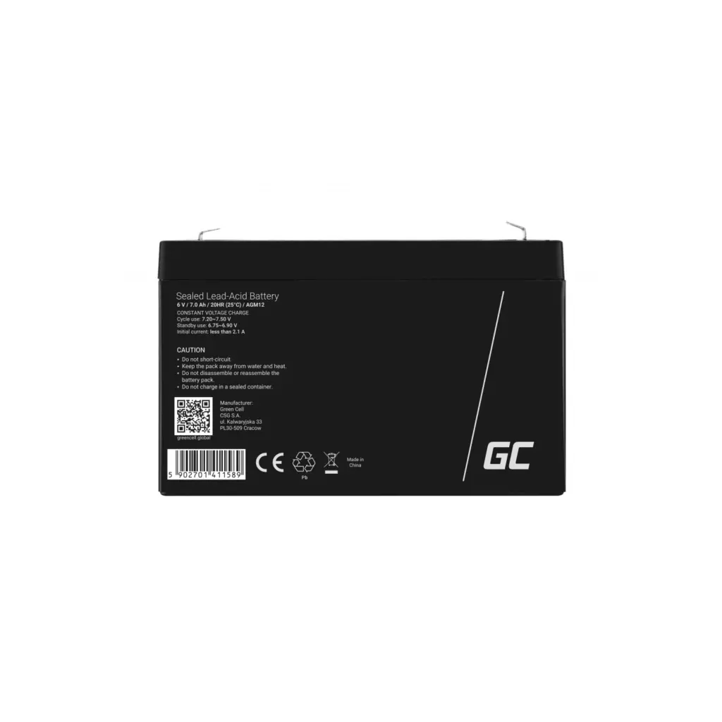 green cell agm battery 6v 7ah2 galerija e2s