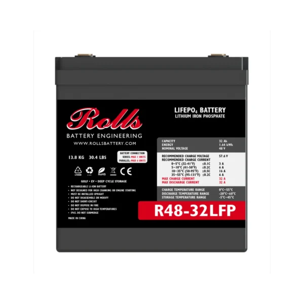 R48 32LFP front 1100x880 1 energy2store akumulator baterija rolls lfp litij lifepo