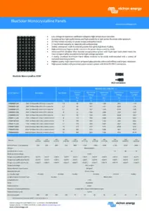 Datasheet BlueSolar Monocrystalline Panels EN