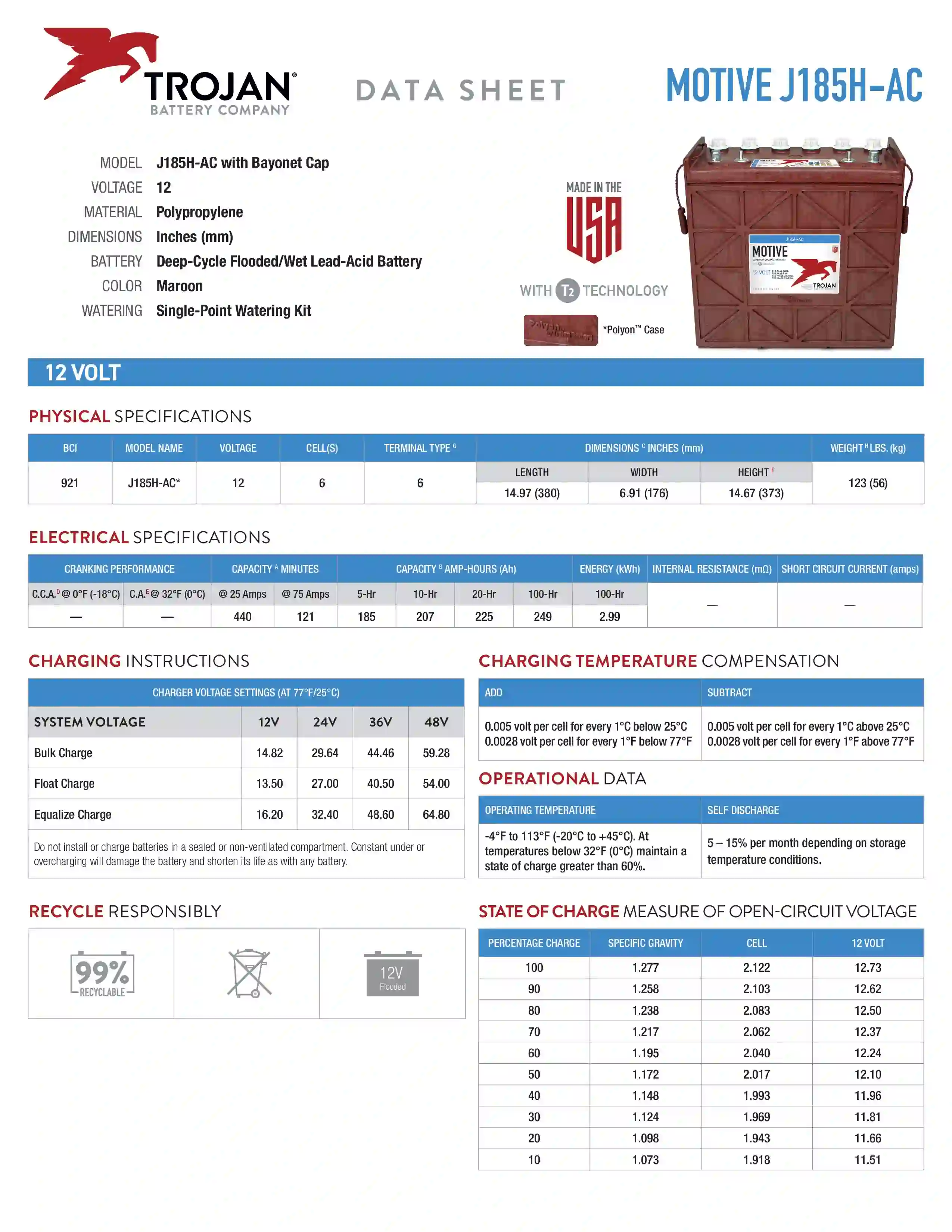 Baterija trojan J85H-AC specifikacija